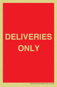 DELIVERIES ONLY